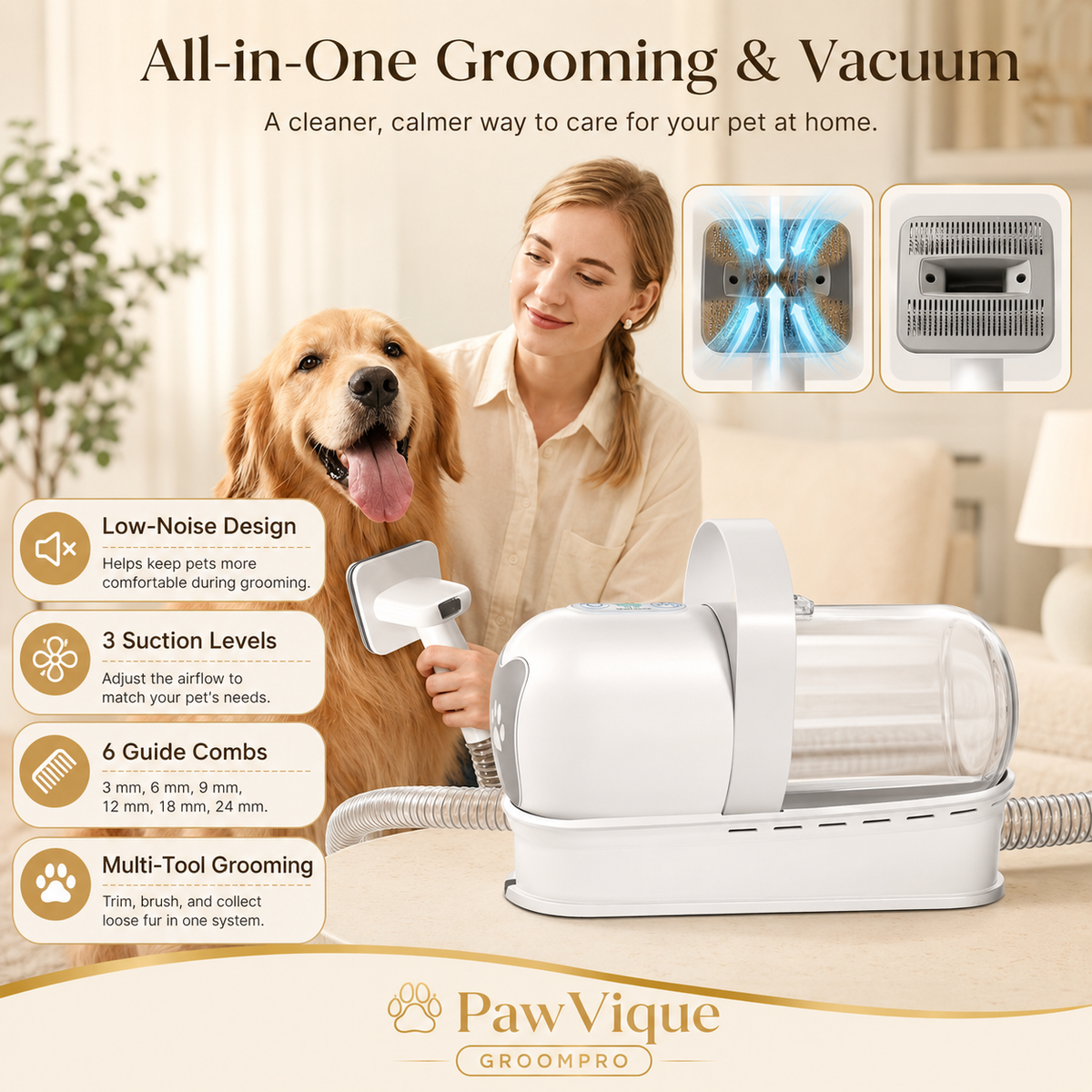 PawVique GroomPro™ 7-in-1 Pet Grooming System